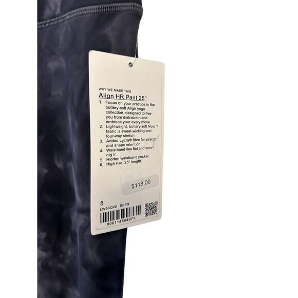 Lululemon Align HR Pant 25” Size 8 Diamond Dye Pitch Grey Graphite DDPG 04971 - Picture 3 of 5